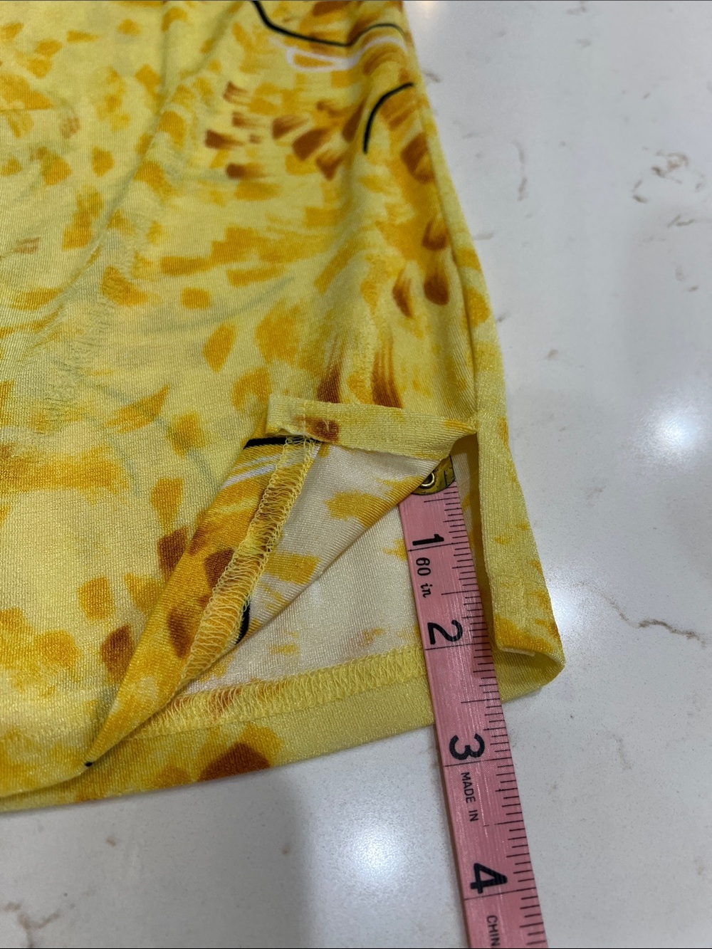 Vintage Jostar Yellow Brown Floral 2 Piece Capri Pant Set Made USA Medium - Picture 15 of 15